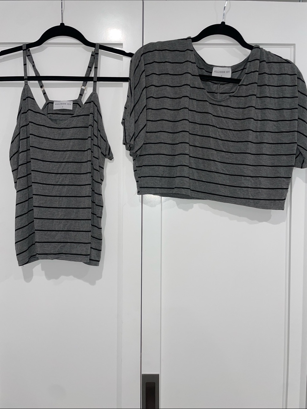 Striped Tank & Cropped Tee Set